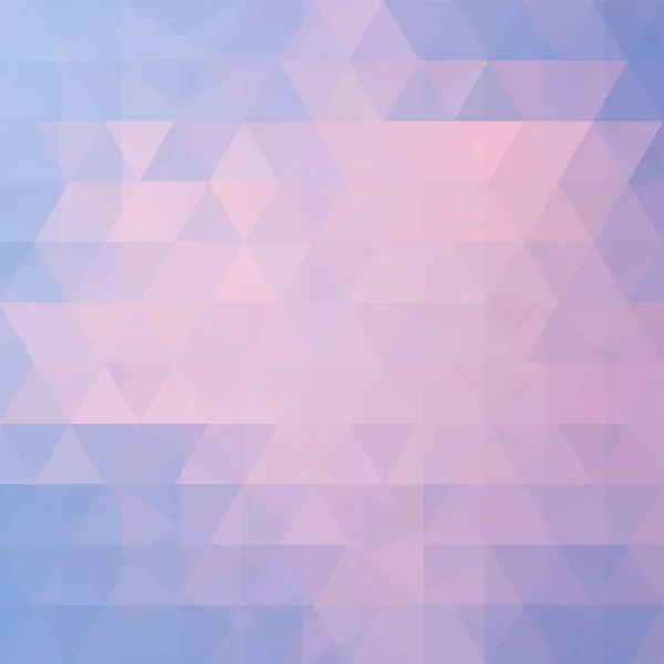 Geometrische patroon, driehoeken vector achtergrond in pastel roze, blauwe tinten. Illustratie patroon — Stockvector