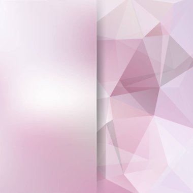 Soyut geometrik tarzı pastel pembe arka plan. Cam ile arka plan bulanıklık. Vektör çizim