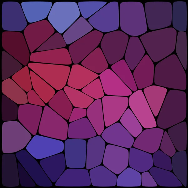 Abstracte achtergrond bestaande uit blauwe, paarse geometrische vormen met dikke zwarte randen, vector illustratie. — Stockvector