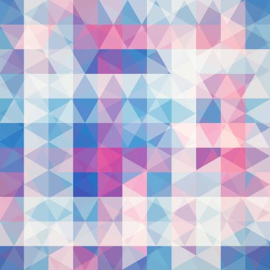 Pembe, mavi, bej üçgenler ile soyut vektör arka plan. Geometrik vektör Illustration. Yaratıcı tasarım şablonu.