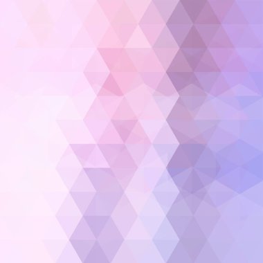 Pastel pembe üçgenlerden yapılmış bir arka plan. Geometrik şekilli kare bileşim. Eps 10