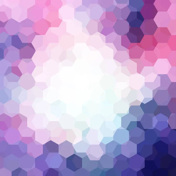 Pozadí je z bílého, růžového, purpurového šestitečky. Čtvercové složení s geometrickými obrazci. EPS 10 — Stockový vektor