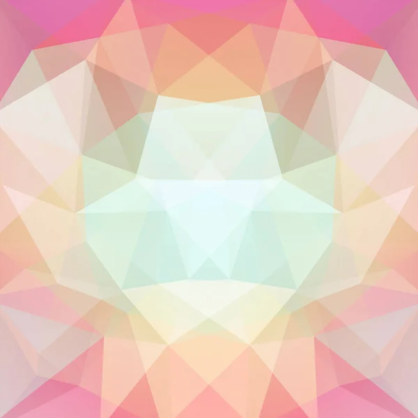 Абстрактный мозаичный фон. Геометрический фон треугольника. Элементы дизайна. Векторная иллюстрация. Пастельные розовые, оранжевые, зеленые цвета . — стоковый вектор