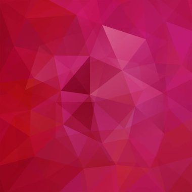 Geometrik şekillerin arka planı. Kırmızı mozaik desen. Vektör EPS 10. Vektör illüstrasyonu