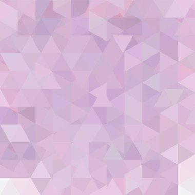 Pastel pembe üçgenlerden yapılmış bir arka plan. Geometrik şekilli kare bileşim. Eps 10