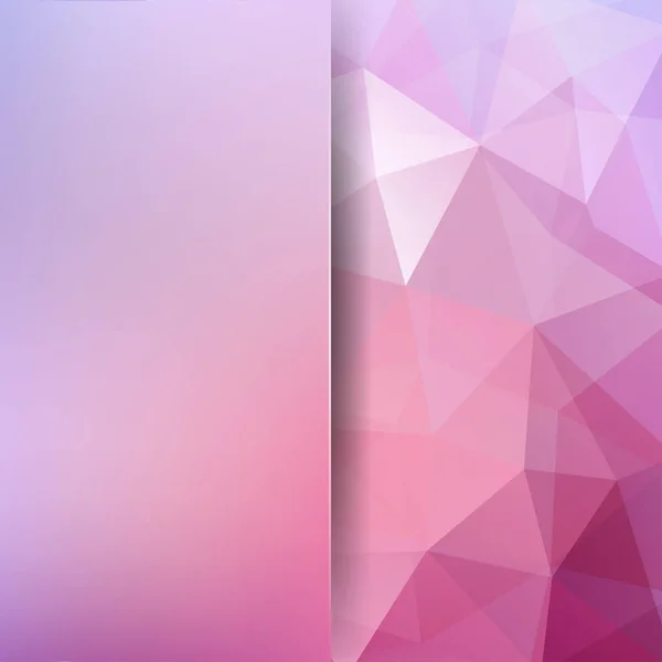 Fond fait de triangles rose pastel. Composition carrée aux formes géométriques et élément flou. Eps 10 — Image vectorielle