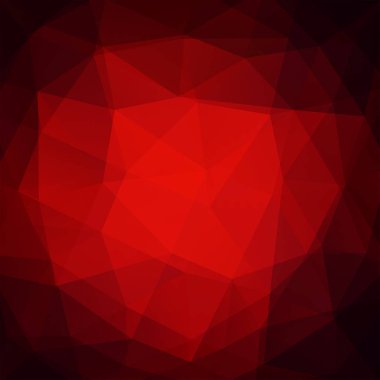 Soyut poligonal vektör arka plan. Kırmızı geometrik vektör çizim. Yaratıcı tasarım şablonu.