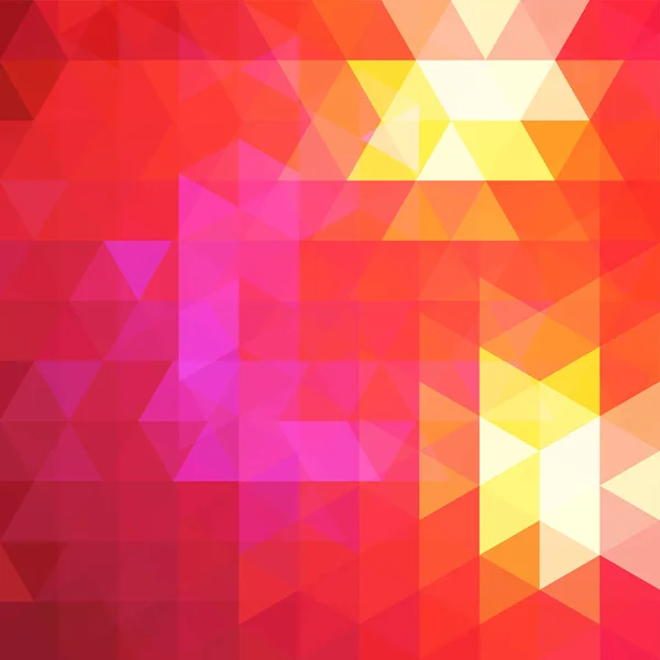 Fondo de formas geométricas rojas y naranjas. Fondo geométrico triangular abstracto. Patrón de mosaico. Vector EPS 10. Ilustración vectorial — Archivo Imágenes Vectoriales