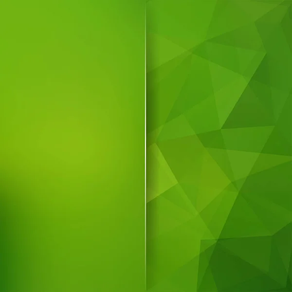 Fundo mosaico abstrato verde. Contexto azul. Fundo geométrico triangular. Elementos de design. Ilustração vetorial — Vetor de Stock