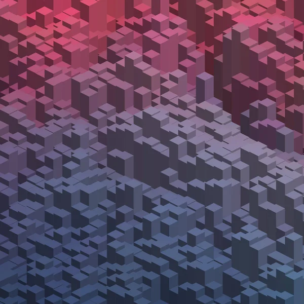 ピンク、紫、青キューブ デコレーション抽象的な背景。ベクトル図 — ストックベクタ