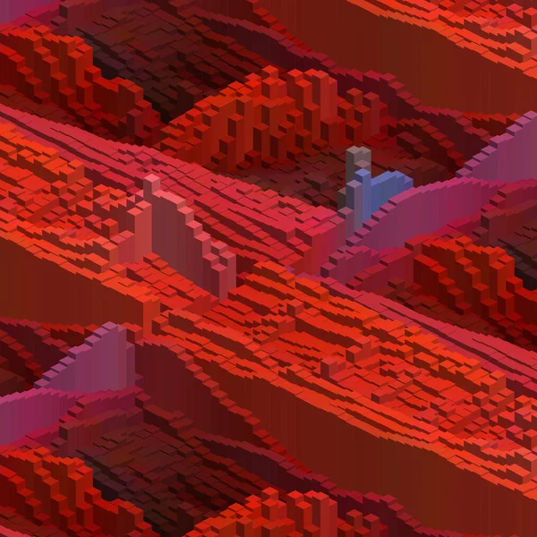 Abstrakt kuber bakgrund för design. Vektor Eps10 röd, orange, bruna färger. — Stock vektor
