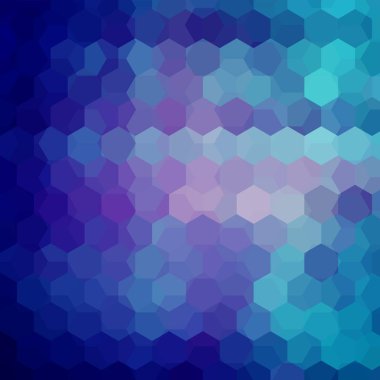 Vektör arka plan mavi, mor altıgenler ile. Kullanılabilir kapak tasarımı, kitap tasarımı, Web sitesi arka plan. Vektör çizim