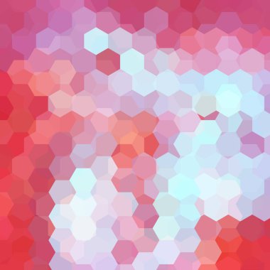 Mavi, turuncu, kahverengi altıgenlerden oluşan soyut arka plan. İş sunumları veya web şablonu afiş el ilanı için geometrik tasarım. Vektör çizimi