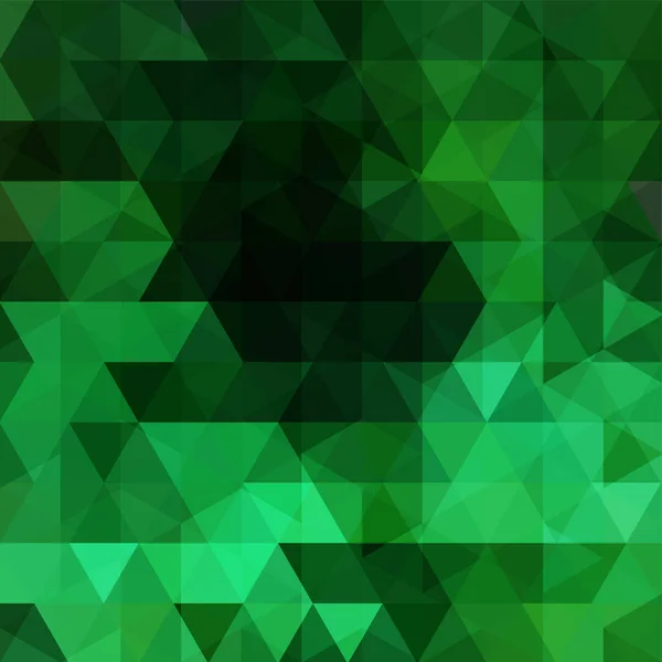 Abstract vector achtergrond met groene driehoekjes. Geometrische vectorillustratie. Creatieve ontwerpsjabloon. — Stockvector