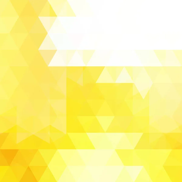 Fundo de amarelo, formas geométricas brancas. Fundo geométrico triangular abstrato. Padrão mosaico. Vector EPS 10. Ilustração vetorial — Vetor de Stock
