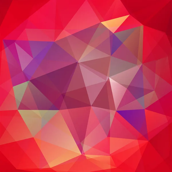 抽象的なモザイクの背景。三角形のジオメトリの背景。デザイン要素。ベクトルイラスト。赤、紫の色. — ストックベクタ