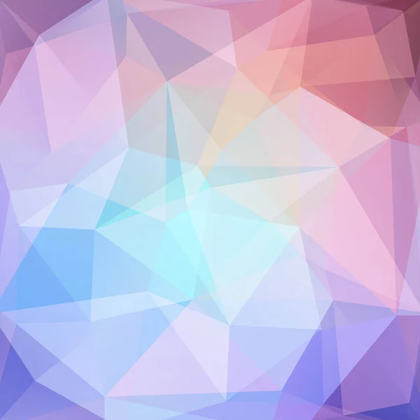 Pembe, mavi, pastel mor üçgenlerden oluşan soyut arka plan. İş sunumları veya web şablonu afiş el ilanı için geometrik tasarım. Vektör çizimi — Stok Vektör