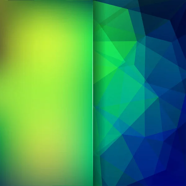 Astratto sfondo mosaico. Sfocatura sfondo. Sfondo geometrico triangolare. Elementi di design. Illustrazione vettoriale. Colori verde, blu . — Vettoriale Stock
