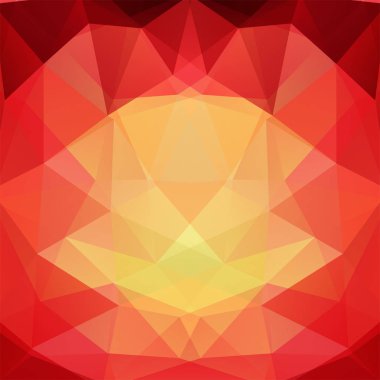 Soyut geometrik stil arka planı. Kırmızı, turuncu renkler. Vektör Illustration