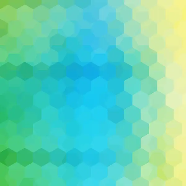 Sarı, yeşil, mavi geometrik şekillerin arka planı. Mozaik desen. Vektör Eps 10. Vektör çizimi — Stok Vektör
