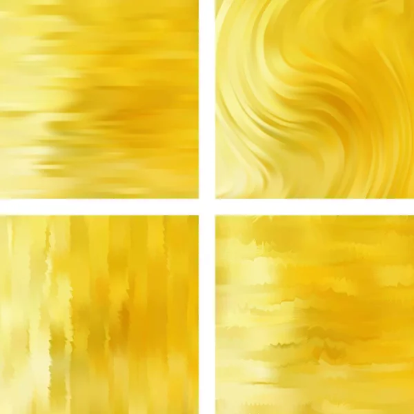 Set mit gelben abstrakten verschwommenen Hintergründen. Vektorillustration. Moderner geometrischer Hintergrund. Abstrakte Vorlage. — Stockvektor
