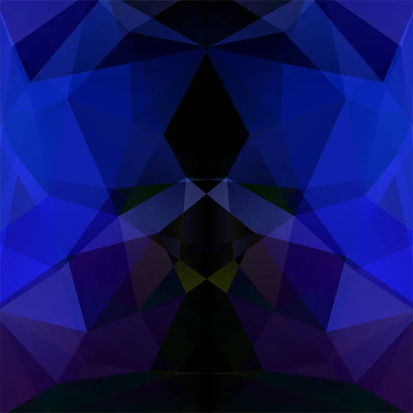 Fondo abstracto de mosaico. Fondo geométrico triangular. Elementos de diseño. Ilustración vectorial. Negro, colores azules . — Archivo Imágenes Vectoriales