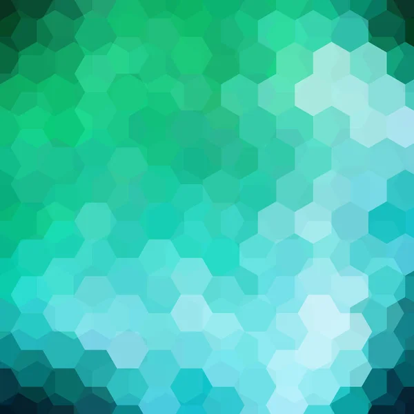 Fondo abstracto compuesto de hexágonos azules y verdes. Diseño geométrico para presentaciones de negocios o volante de banner de plantilla web. Ilustración vectorial — Archivo Imágenes Vectoriales