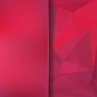 Soyut pembe mozaik arka plan. Bulanık arkaplan. Üçgen geometrik arkaplan. Tasarım elemanları. Vektör illüstrasyonu