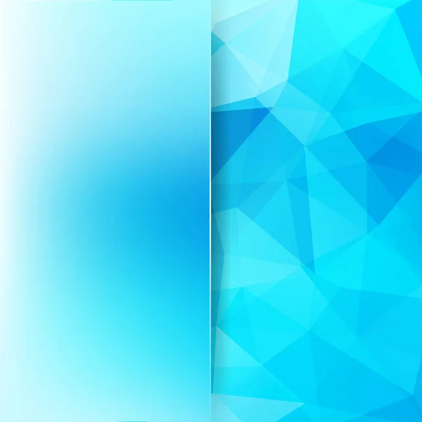 Modèle géométrique, fond vectoriel triangles polygones en ton bleu. Fond flou avec verre. Schéma d'illustration — Image vectorielle
