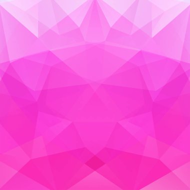 Soyut çokgen vektör arkaplanı. Pembe geometrik vektör çizimi. Yaratıcı tasarım şablonu.