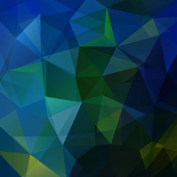 抽象马赛克背景。三角形几何背景。设计元素。矢量插图。蓝色、绿色长罗. — 图库矢量图片