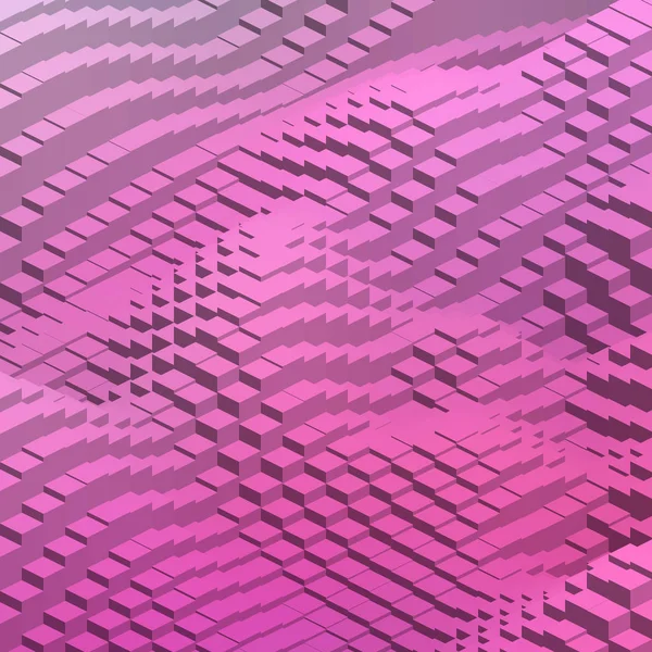 Abstrakt bakgrund med 3D rosa kuber. Vektor kub box för affärskoncept. — Stock vektor