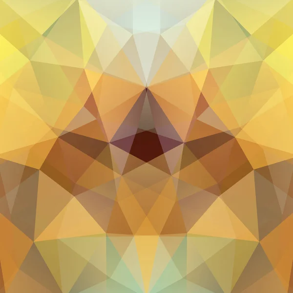 Pola geometris, segitiga poligon Latar belakang vektor pada beige, warna coklat. Pola ilustrasi - Stok Vektor