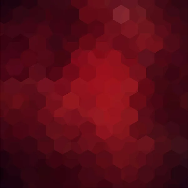 Abstract background consisting of red, brown hexagons. Geometric design for business presentations or web template banner flyer. Vector illustration — Stock Vector