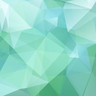 Soyut poligonal vektör arka plan. Geometrik vektör çizim. Yaratıcı tasarım şablonu. Mavi, yeşil renkleri.