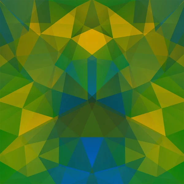 Pola geometris, segitiga poligon latar belakang vektor. Kuning, hijau, warna biru. Pola ilustrasi - Stok Vektor
