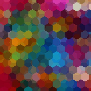 Geometrik şekillerin arka planı. Renkli mozaik deseni. Vektör Eps 10. Vektör illüstrasyon. Kırmızı, sarı, mavi, yeşil renkler.