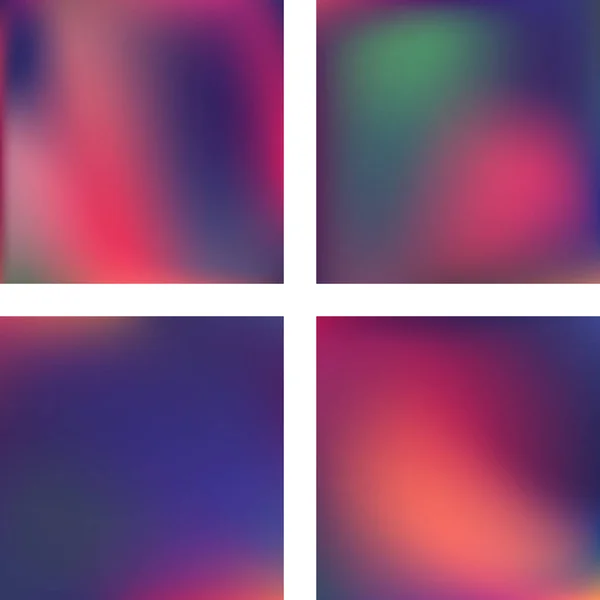 Set met abstracte vage achtergronden. Vector illustratie. Moderne geometrische achtergrond. Abstracte sjabloon. Roze, blauwe, paarse kleuren. — Stockvector