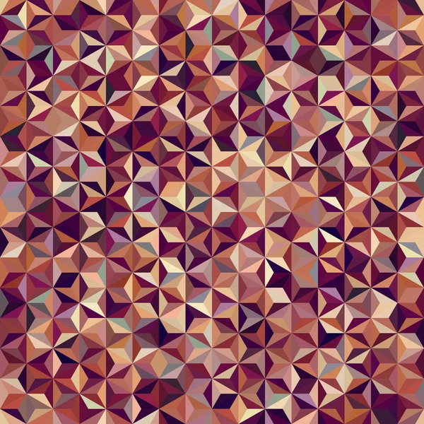 Vector seamless abstract background for design with brown, beige triangles. Vector illustration — Stock Vector
