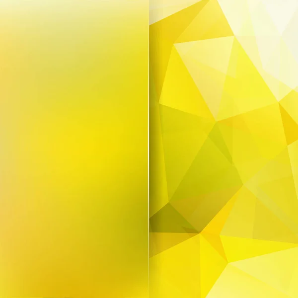 Background of geometric shapes. Blur background with glass. Yellow mosaic pattern. Vector EPS 10. Vector illustration — Stock Vector