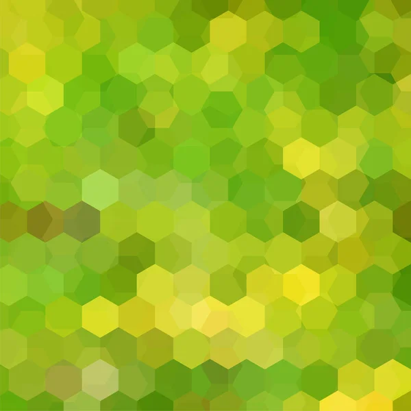 Fundo de verde, formas geométricas amarelas. Padrão mosaico. Vector EPS 10. Ilustração vetorial — Vetor de Stock