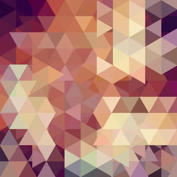 Astratto sfondo mosaico. Sfondo geometrico triangolare. Elementi di design. Illustrazione vettoriale. Marrone, colori beige . — Vettoriale Stock