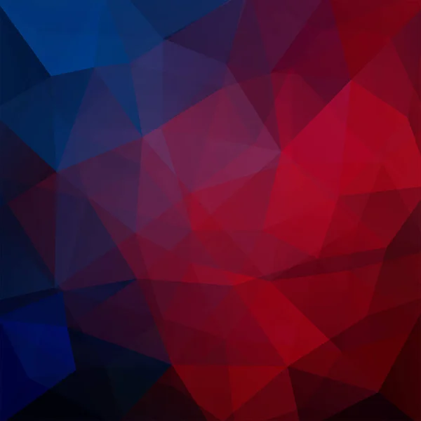 Fondo abstracto de mosaico. Fondo geométrico triangular. Elementos de diseño. Ilustración vectorial. Colros azules, rojos . — Archivo Imágenes Vectoriales