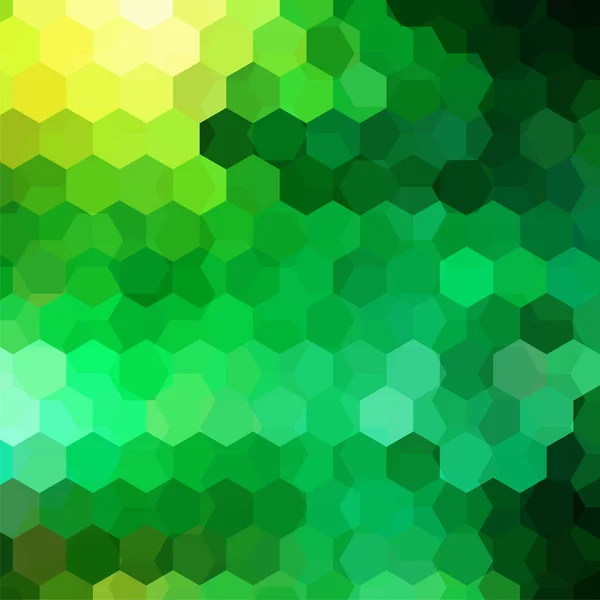 Abstracte achtergrond die bestaat uit gele, groene zeshoeken. Geometrisch ontwerp voor bedrijfspresentaties of web sjabloon banner folder. Vectorillustratie — Stockvector