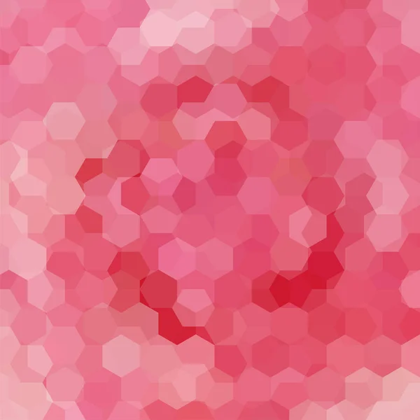 Hintergrund aus rosa Sechsecken. quadratische Komposition mit geometrischen Formen. Folge 10 — Stockvektor
