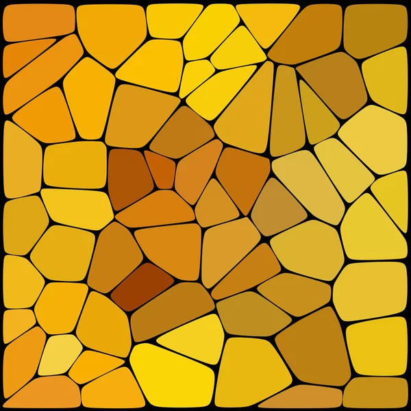 Fond abstrait composé de formes géométriques jaunes aux bords noirs épais, illustration vectorielle . — Image vectorielle