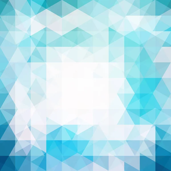 Fondo de azul, formas geométricas blancas. Fondo geométrico triangular abstracto. Patrón de mosaico. Vector EPS 10. Ilustración vectorial — Vector de stock