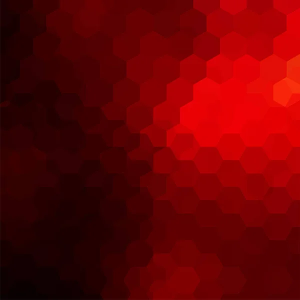 Fundal realizat din hexagoane roșii. Compoziția pătrată cu forme geometrice. Eps 10 — Vector de stoc