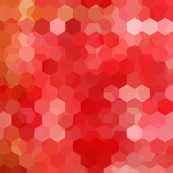 赤六角形で構成される抽象的な背景。ビジネスプレゼンテーションやWebテンプレートバナーチラシの幾何学的なデザイン。ベクターイラスト — ストックベクタ