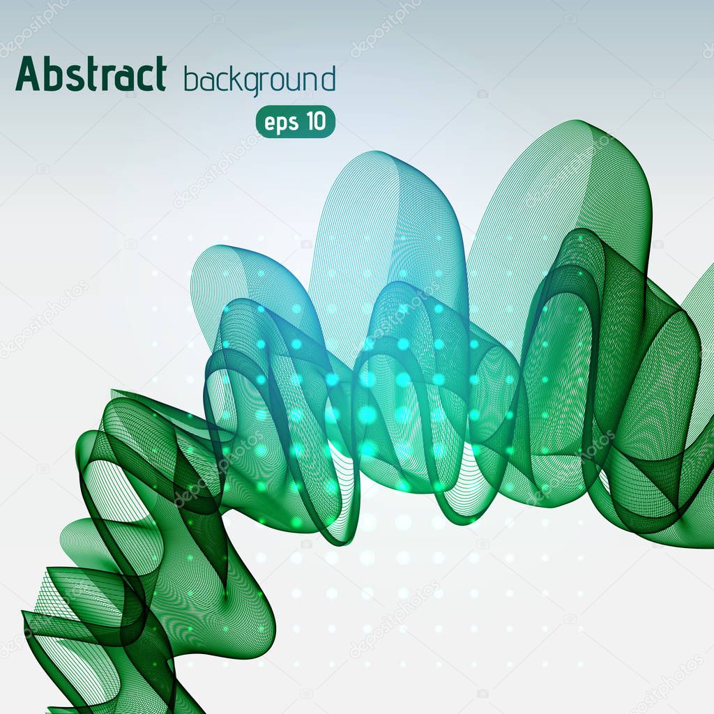 Abstract green template vector background. Vector illustration.